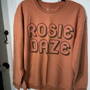 Rosie Daze Crewneck Sweater - Rust